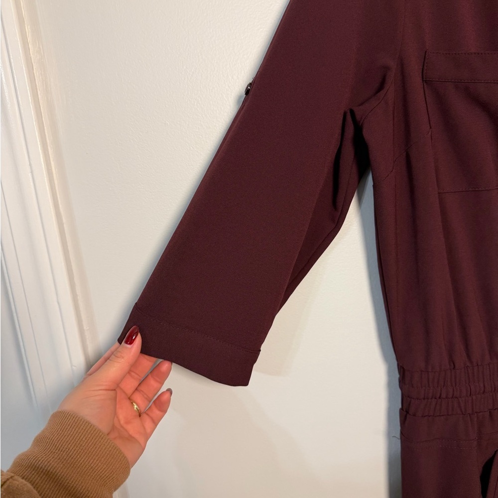 New York & Company Deep Maroon Jumpsuit - Picture 5 of 8